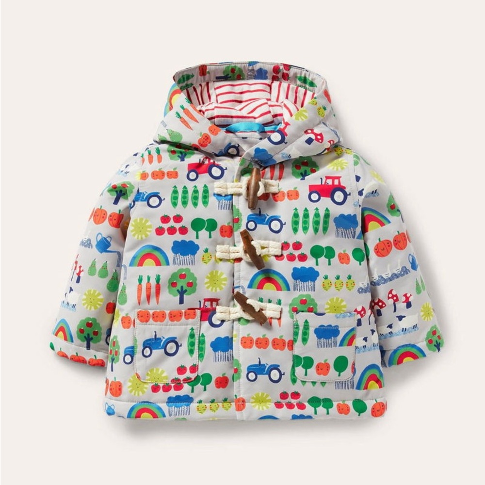 Mini Boden Farm Toggle Coat 9-12m